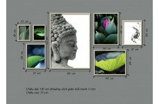 Bộ 7 Tranh Phật Cùng Sen-Thế giới đồ gia dụng HMD