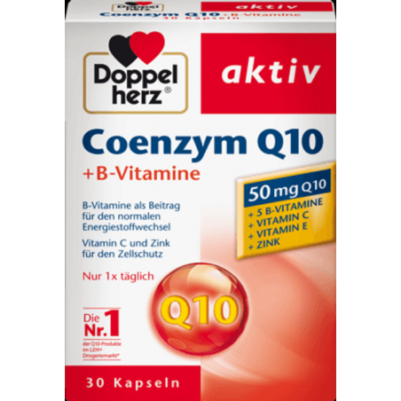 Viên uống bổ tim mạch Doppelherz Coenzym Q10+ Vitamine B (60 viên